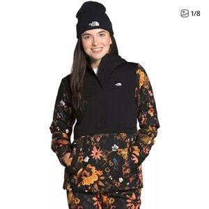 The North Face Women's Black and Floral Ski Jacket